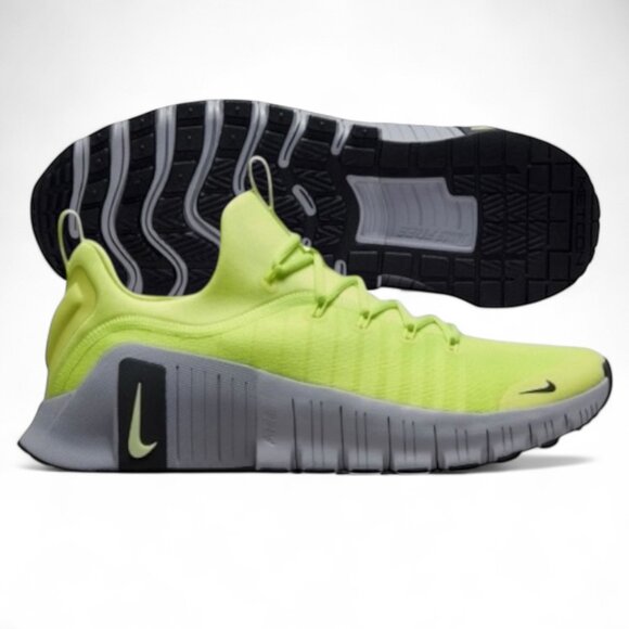 Nike Free Metcon 6 Lemon Twist Grey Mens Cross Fit Training Shoes FJ7127 700 NEW - Picture 1 of 10